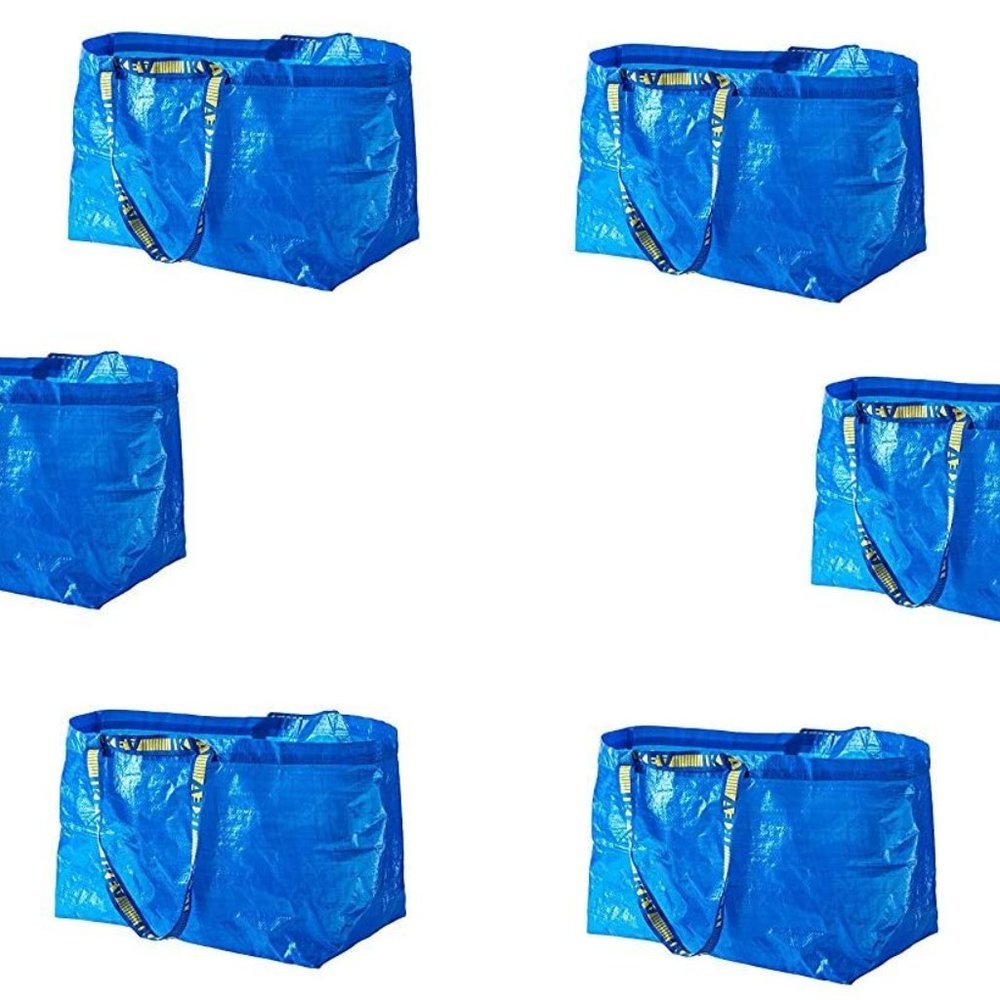 New IKEA Large Blue Tote - 5 Pack